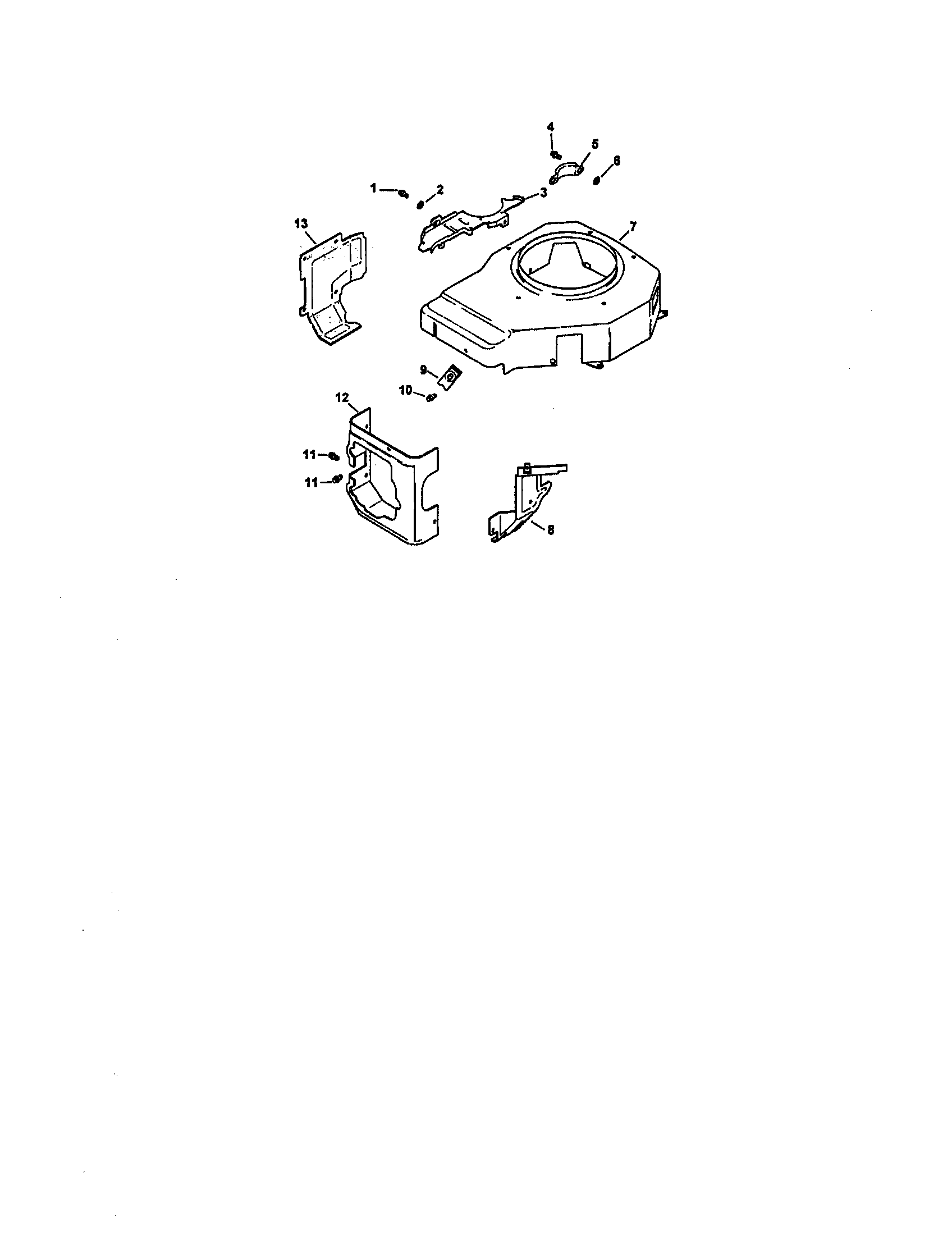 BLOWER HOUSING AND BAFFLES