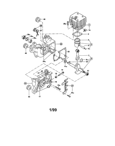 Cylinder/piston/crankshaft