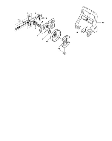 Oil pump/clutch/hand guard