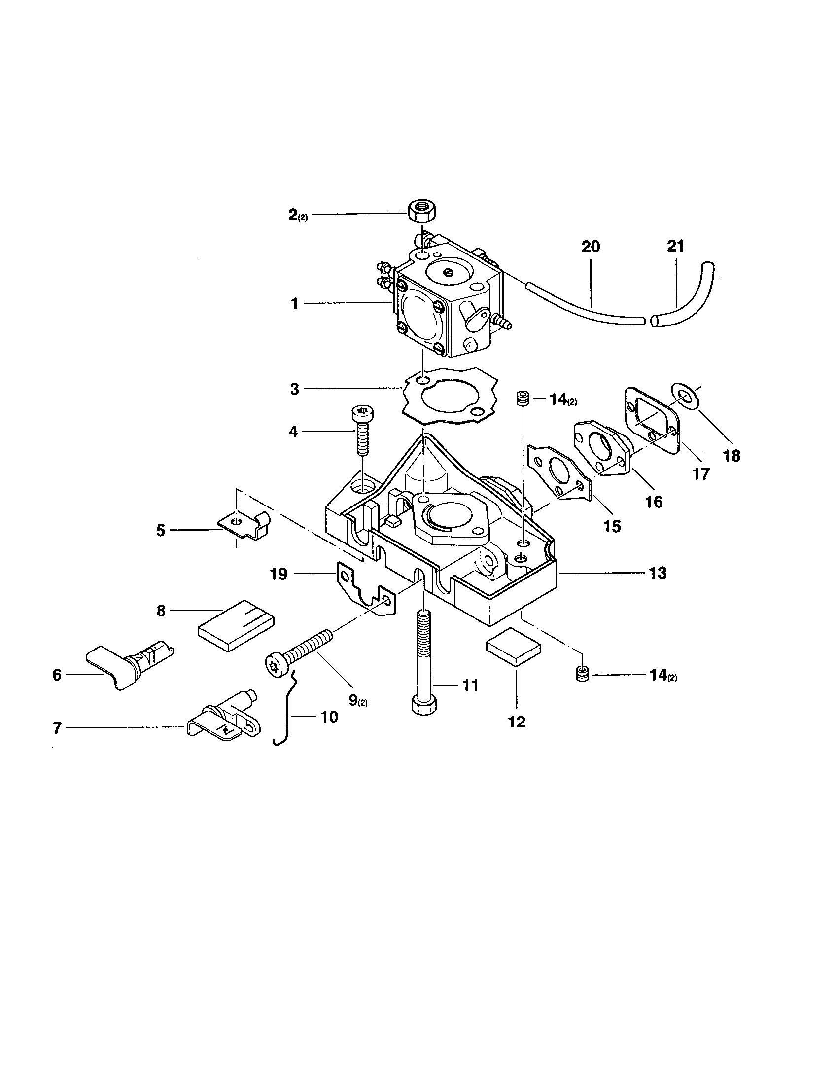 Carburetor/intermediate flange