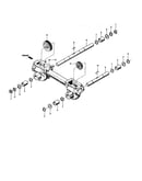 Wheel shaft/tiller shaft assemblies