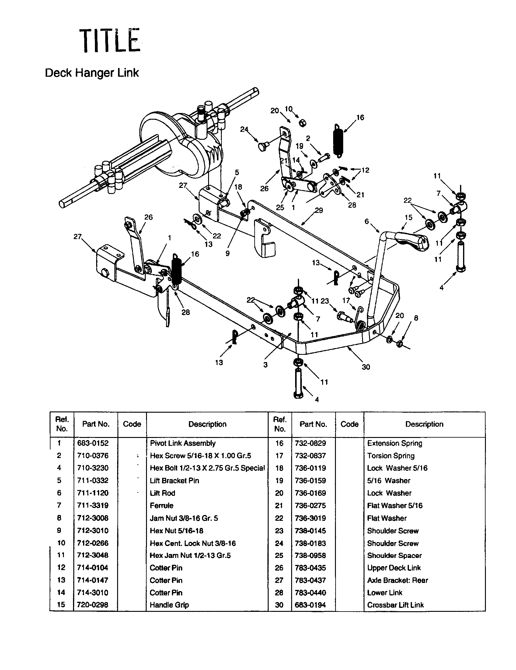 DECK HANGER LINK