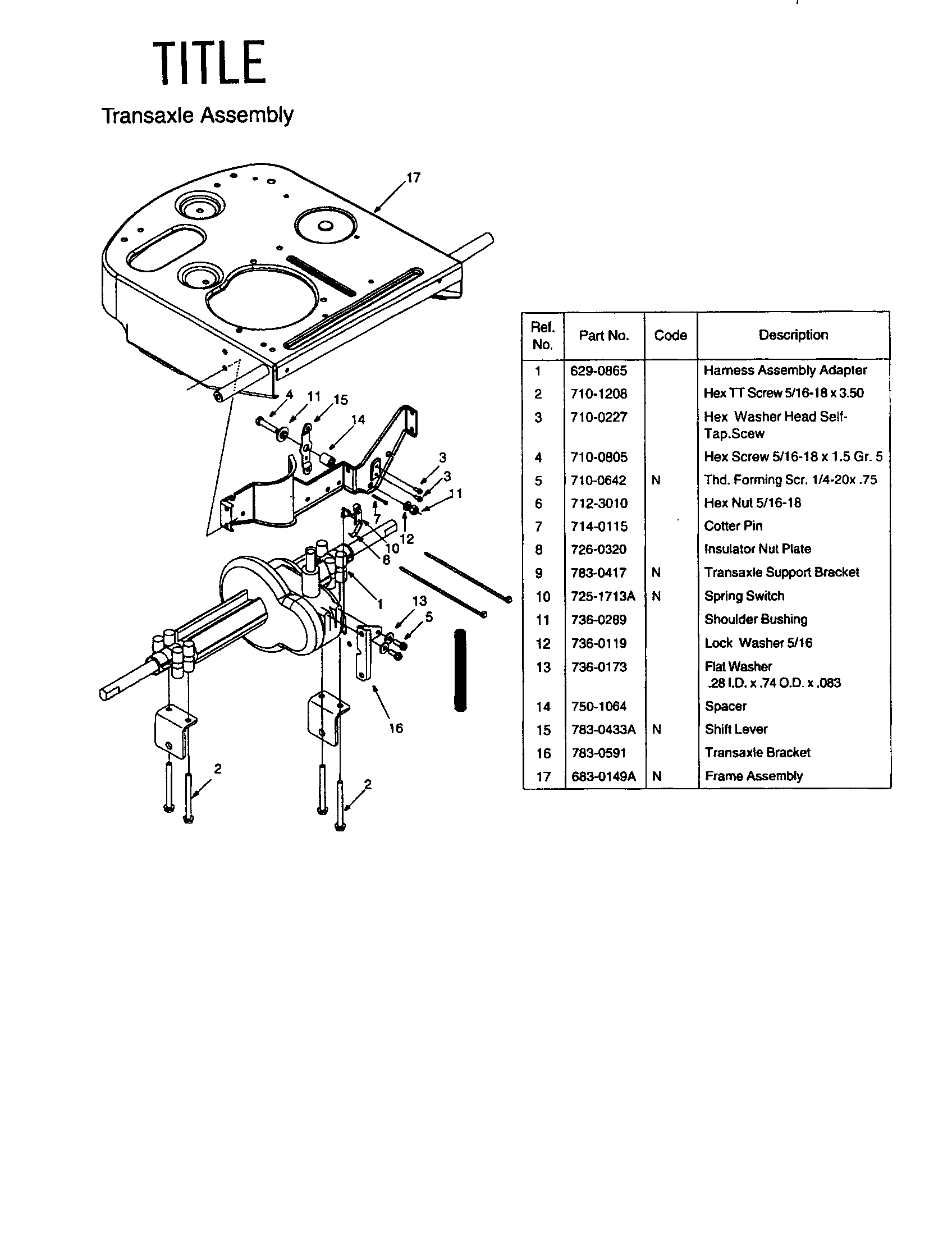 TRANSAXLE ASSEMBLY