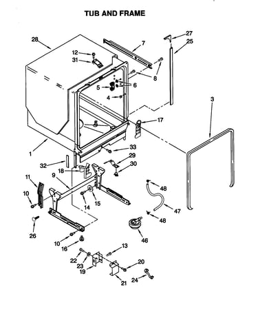 Tub and frame