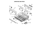 KitchenAid KUDS25SEBL0 upper rack and track diagram
