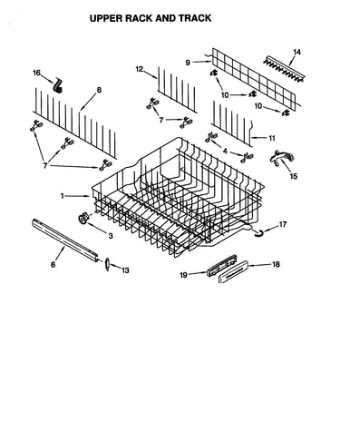 Upper rack and track