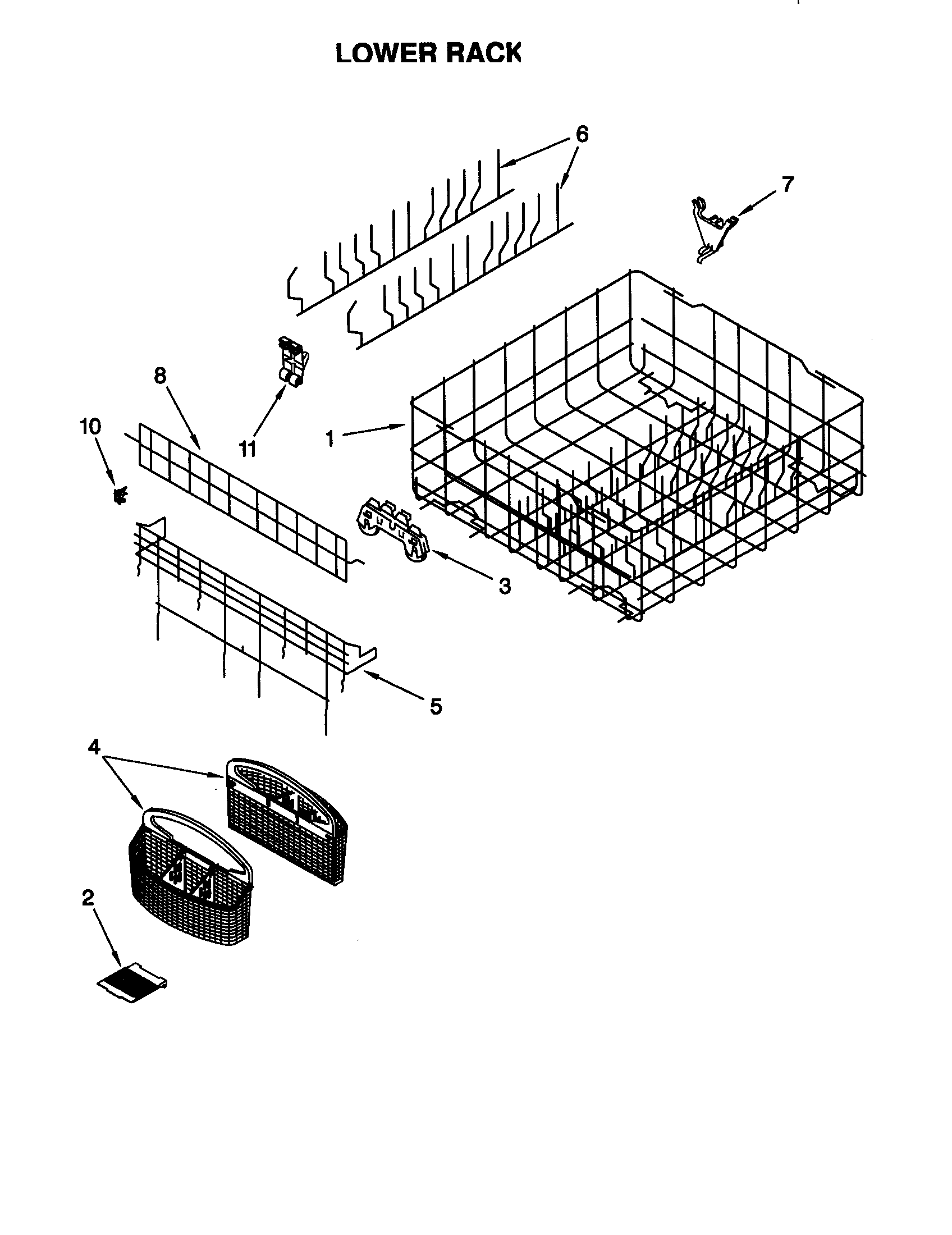 Lower rack