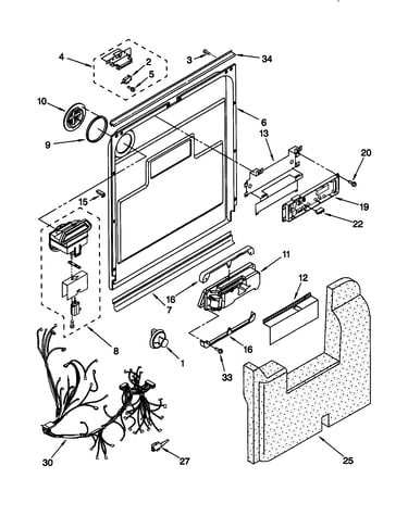 Door and latch