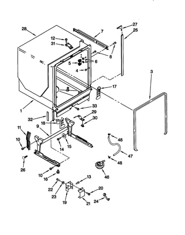 Tub and frame