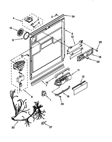 Door and latch