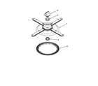 KitchenAid KUDG25SHAL0 lower washarm and strainer diagram