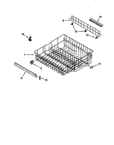 Upper rack and track