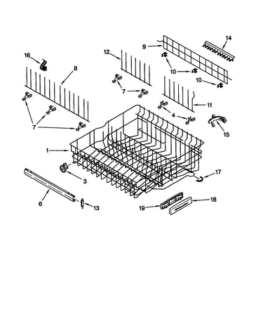 Upper rack and track