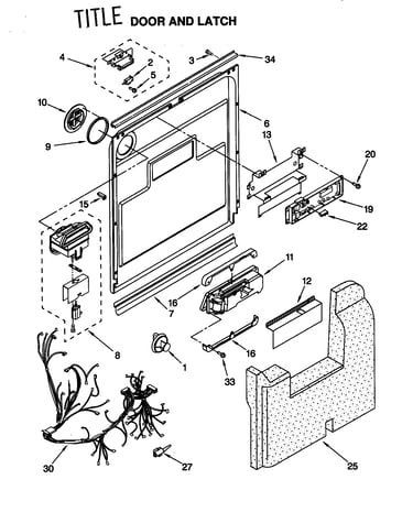 Door and latch