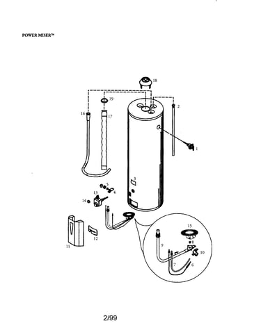 Power miser 40 gallon short