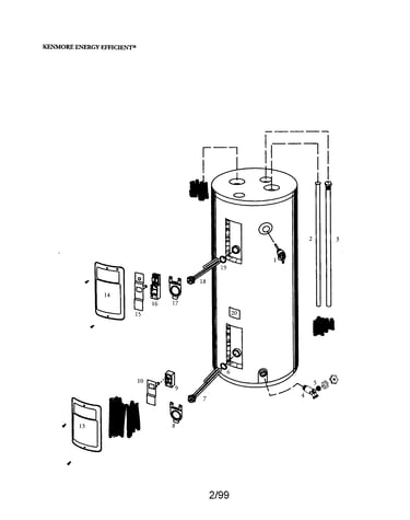 Energy efficient 40 gallon short