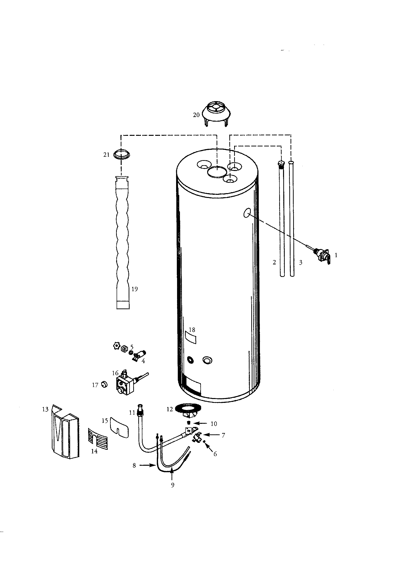 Energy efficient 40 gallon short