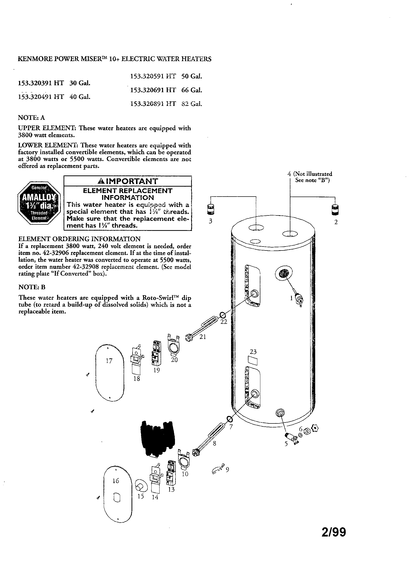 Power miser 10+ 30/40/50/66/82 gal.