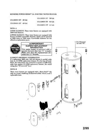 Power miser 10+ 30/40/50/66/82 gal.