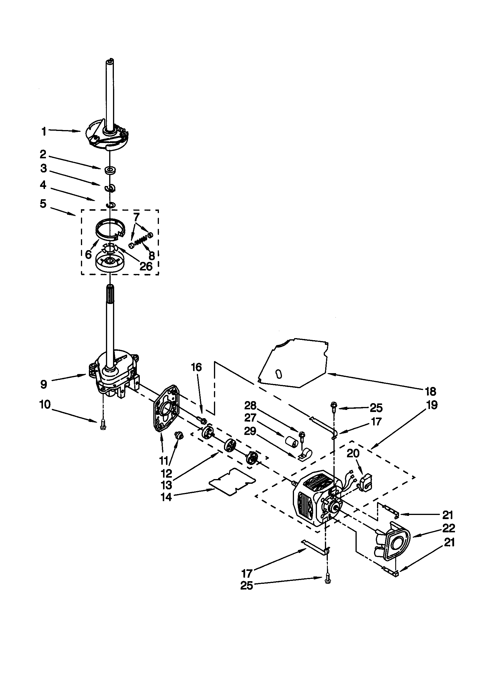 Brake/clutch/gearcase/motor/pump