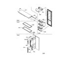 Kenmore 59658627990 refrigerator door/door trim/handles diagram