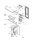 Refrigerator door/door trim/handles