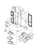 Refrigerator/freezer lights/hinges