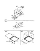Deli/shelf/crisper assemblies