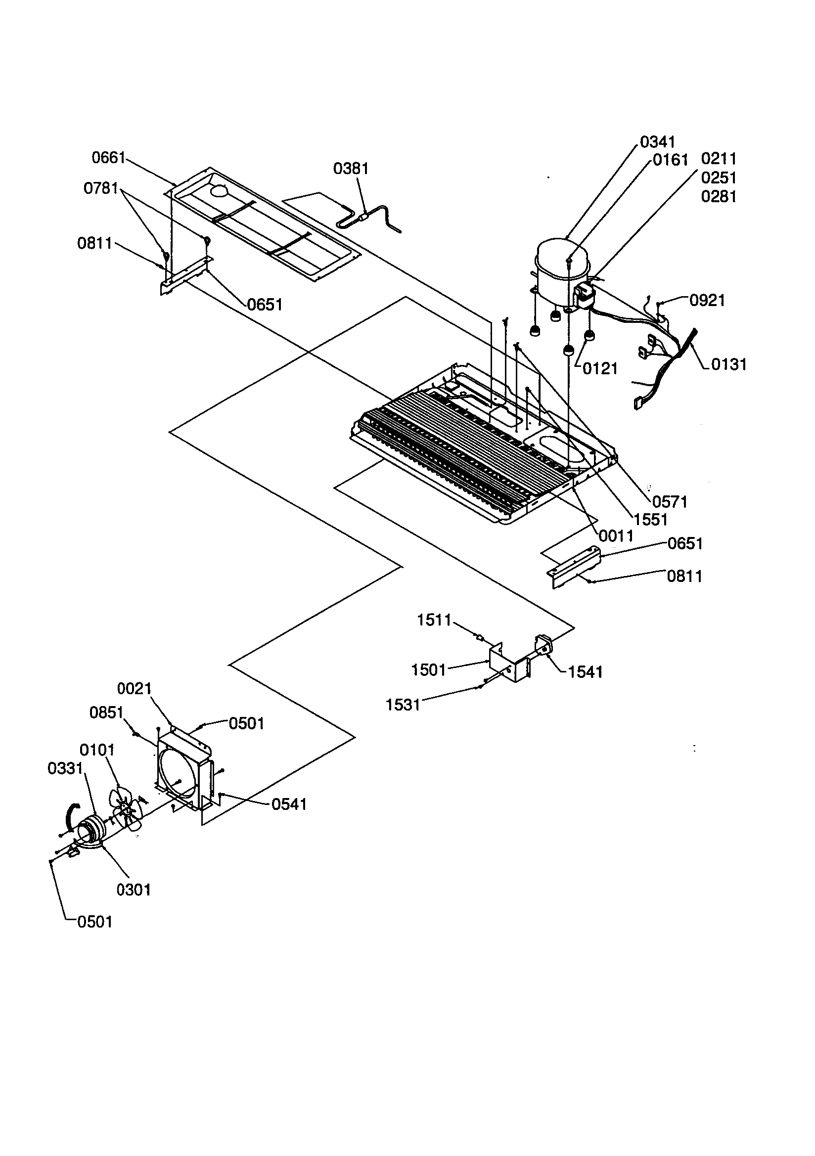 Machine compartment/muffler assy.