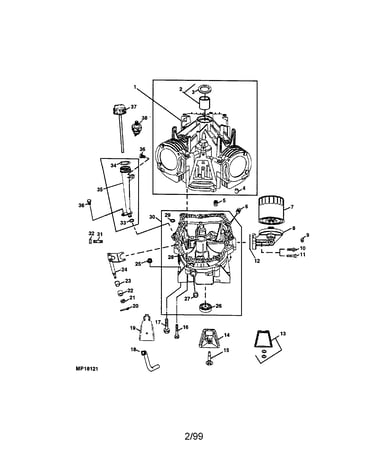 Cylinder block and dipstick