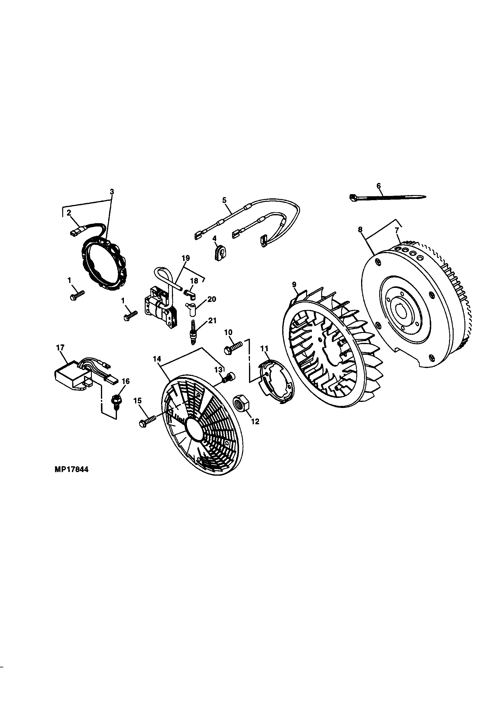 Flywheel/screen/engine electrical