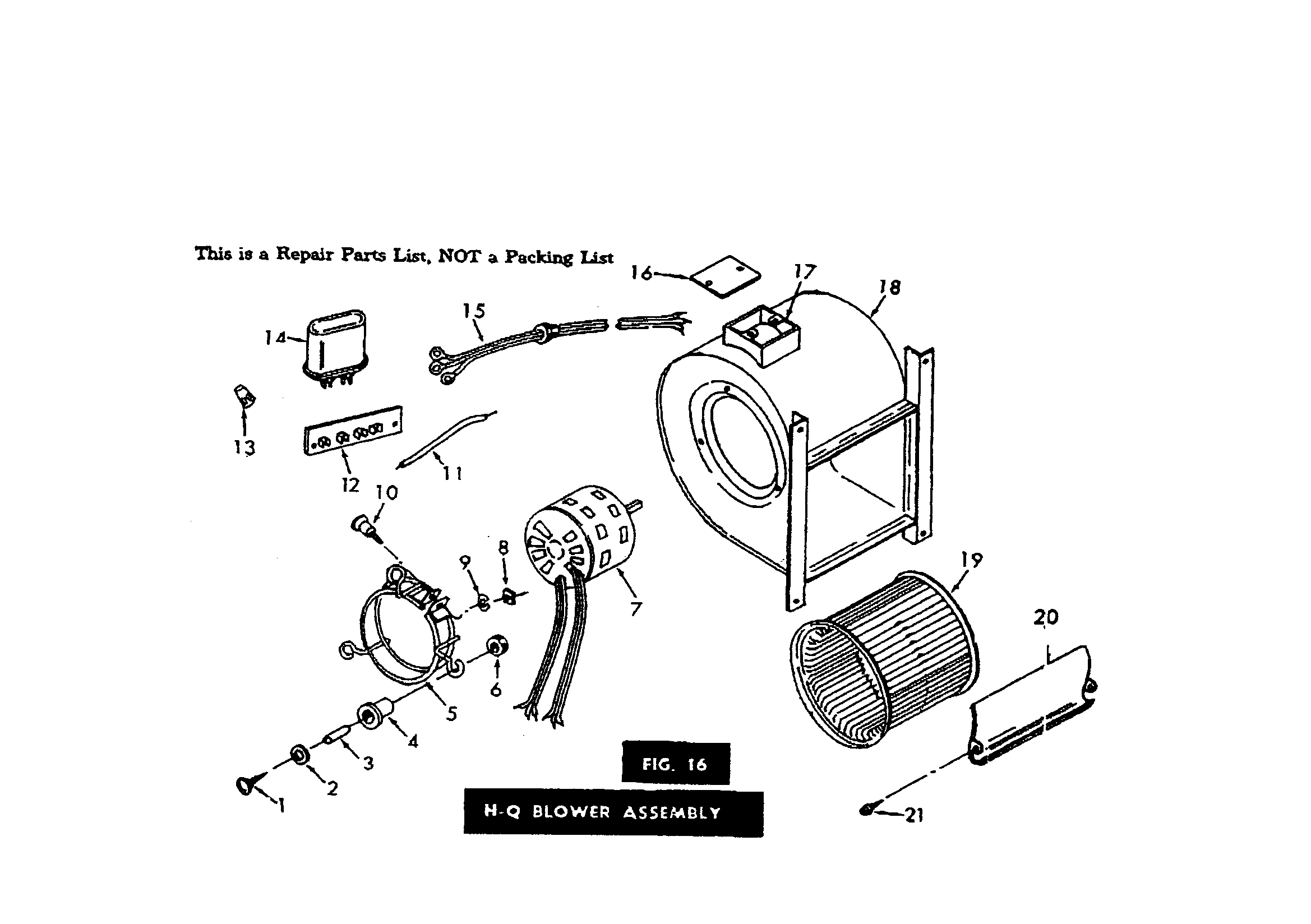 FIG.16 H-Q BLOWER ASSEMBLY