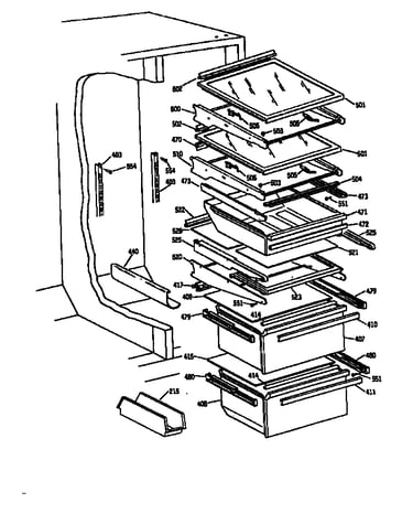 Refrigerator shelves