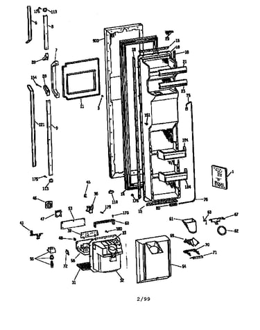 Freezer door