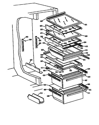 Refrigerator shelves