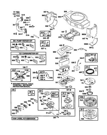 Carburetor/air cleaner parts