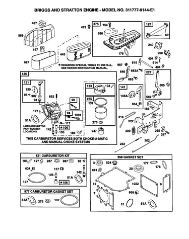 Carburetor/air cleaner