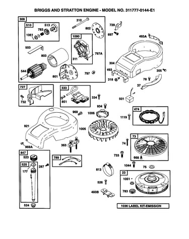 Starter motor/ flywheel
