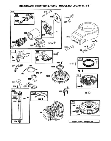 Starter motor/ flywheel