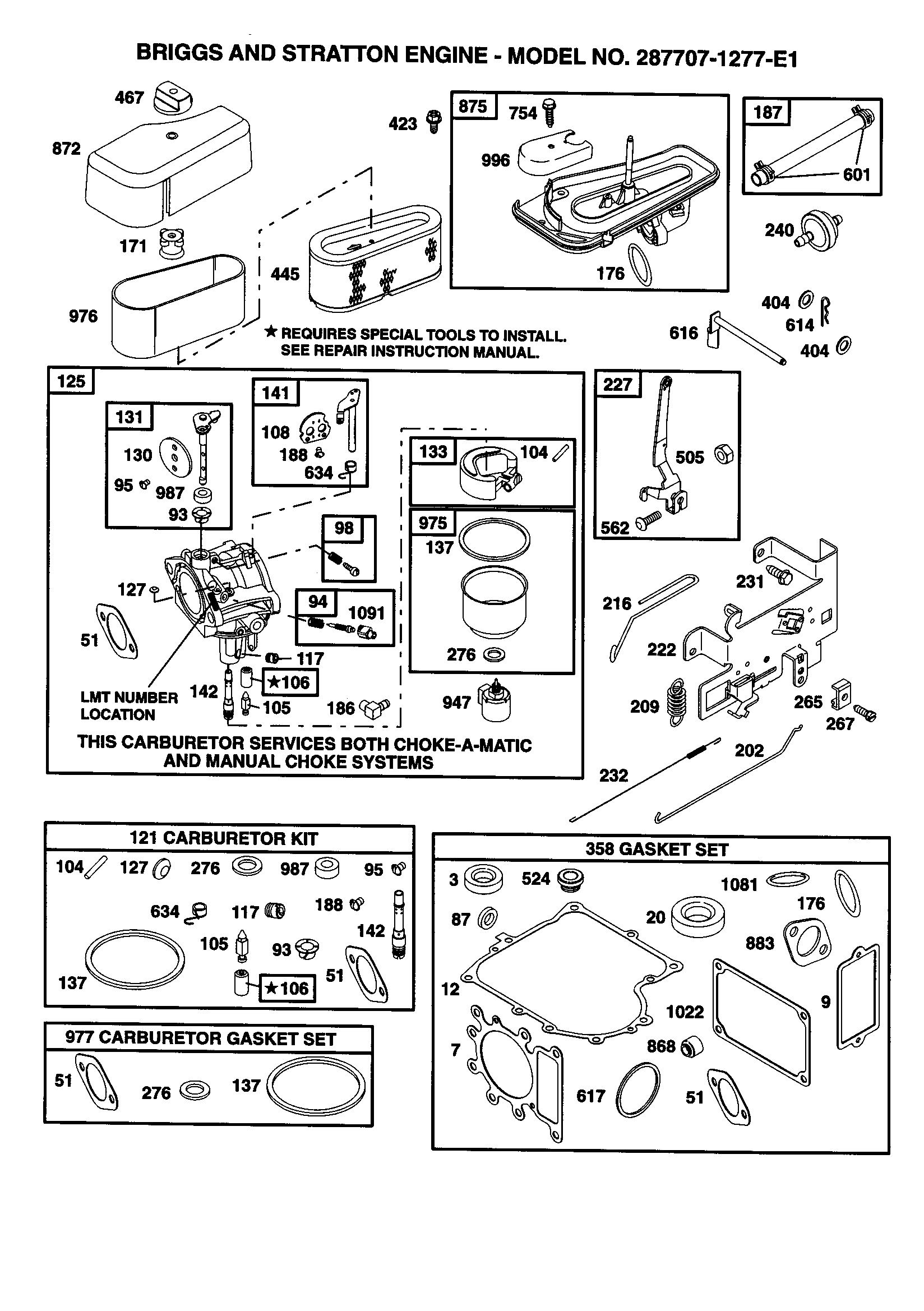 Carburetor/air cleaner