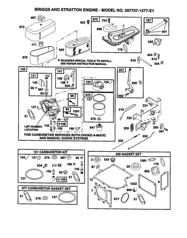 Carburetor/air cleaner