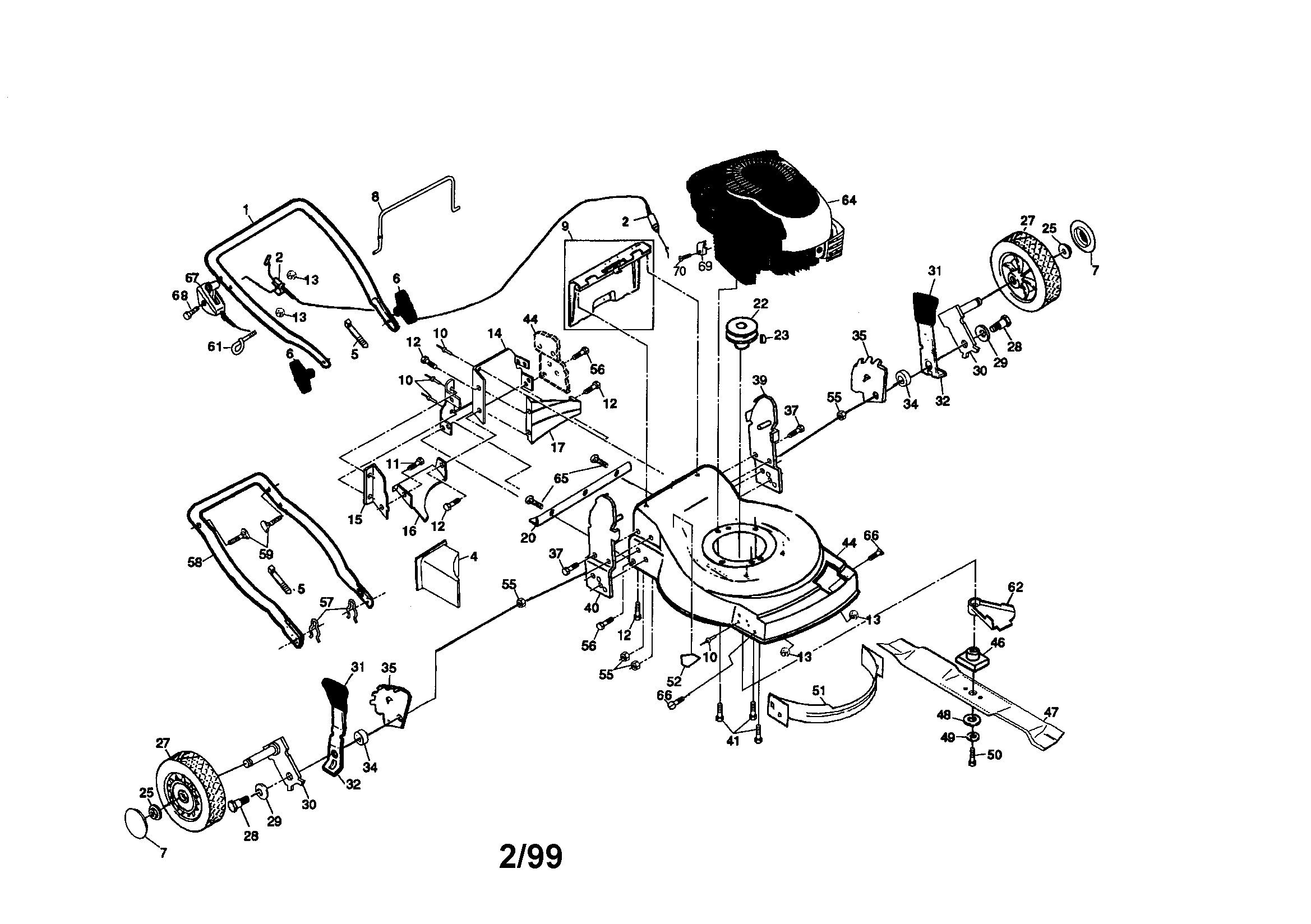 Rotary lawn mower