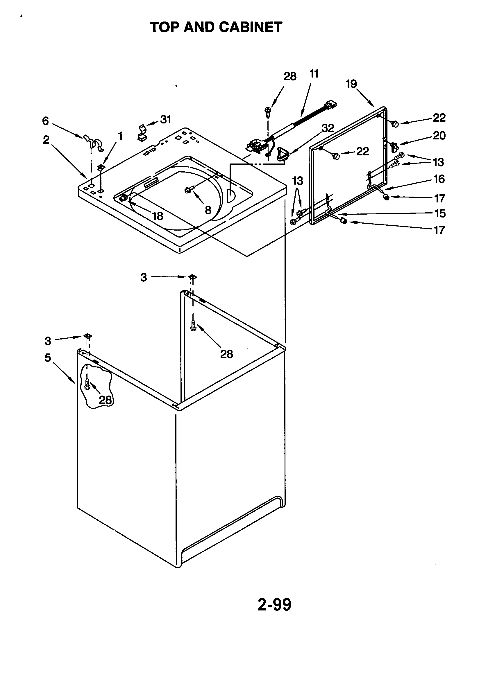 Top and cabinet