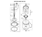 Whirlpool LSQ8243HQ0 agitator, basket and tub diagram