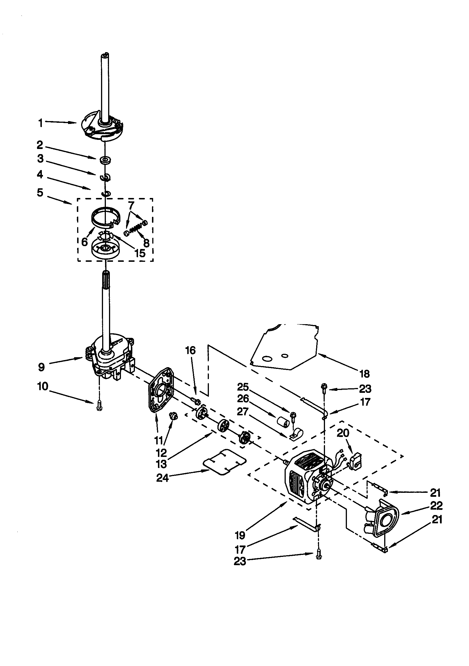 Brake/clutch/gearcase/motor/pump