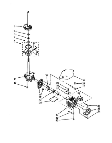 Brake/clutch/gearcase/motor/pump