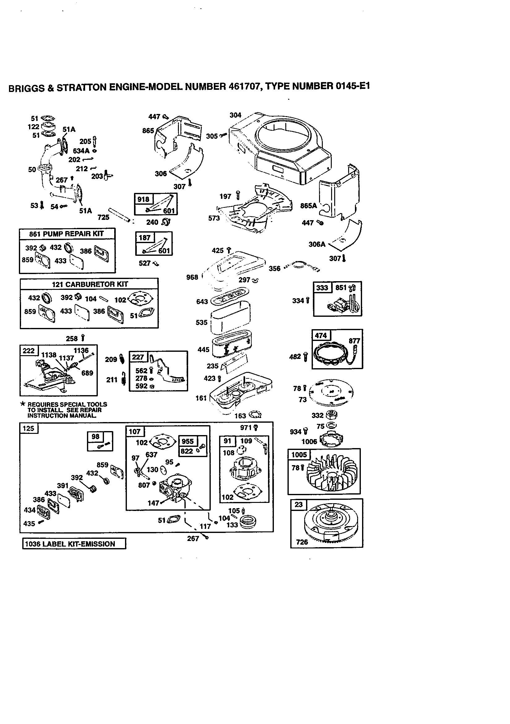 BLOWER HOUSING AND FLYWHEEL PARTS