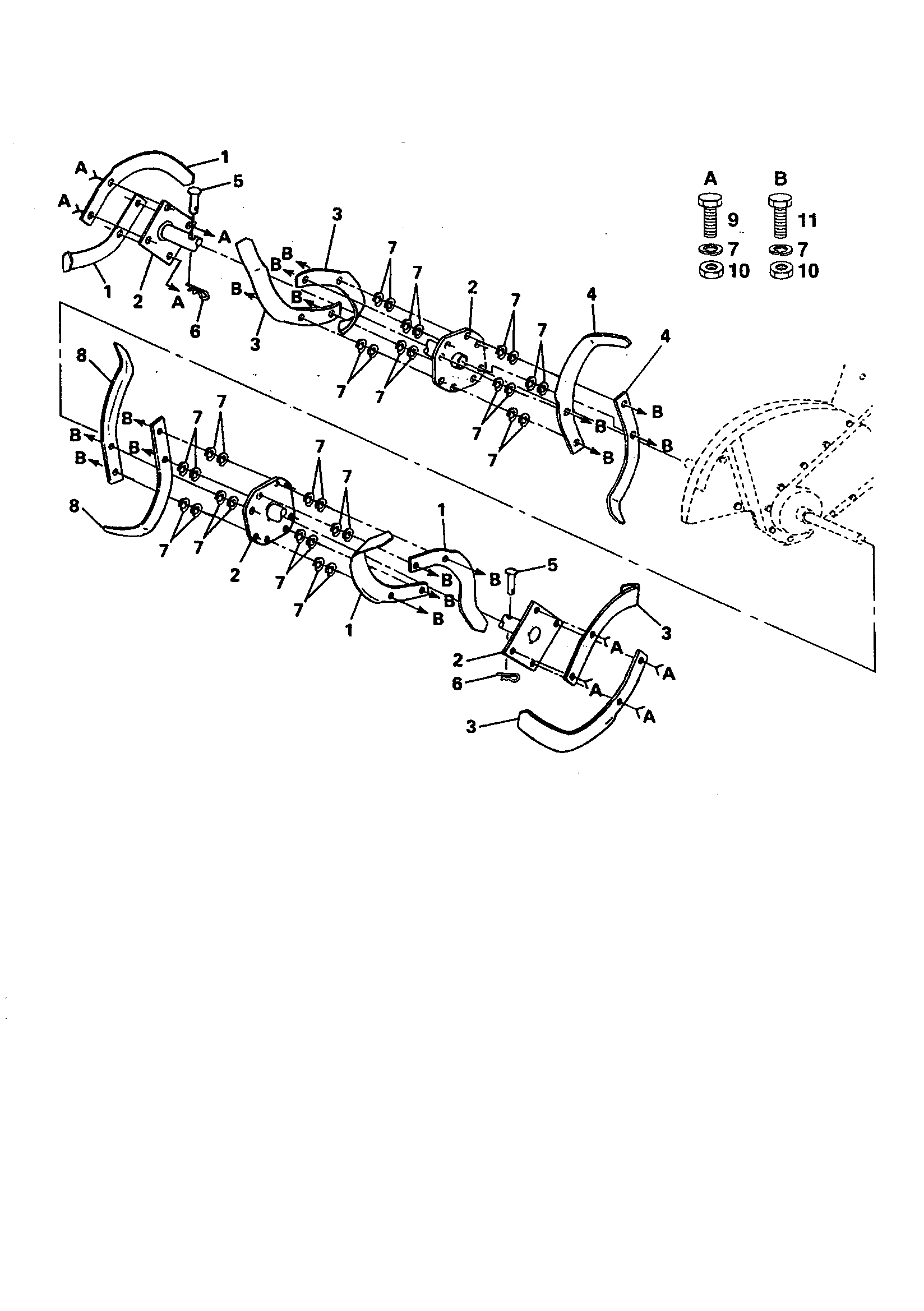 Tine assembly