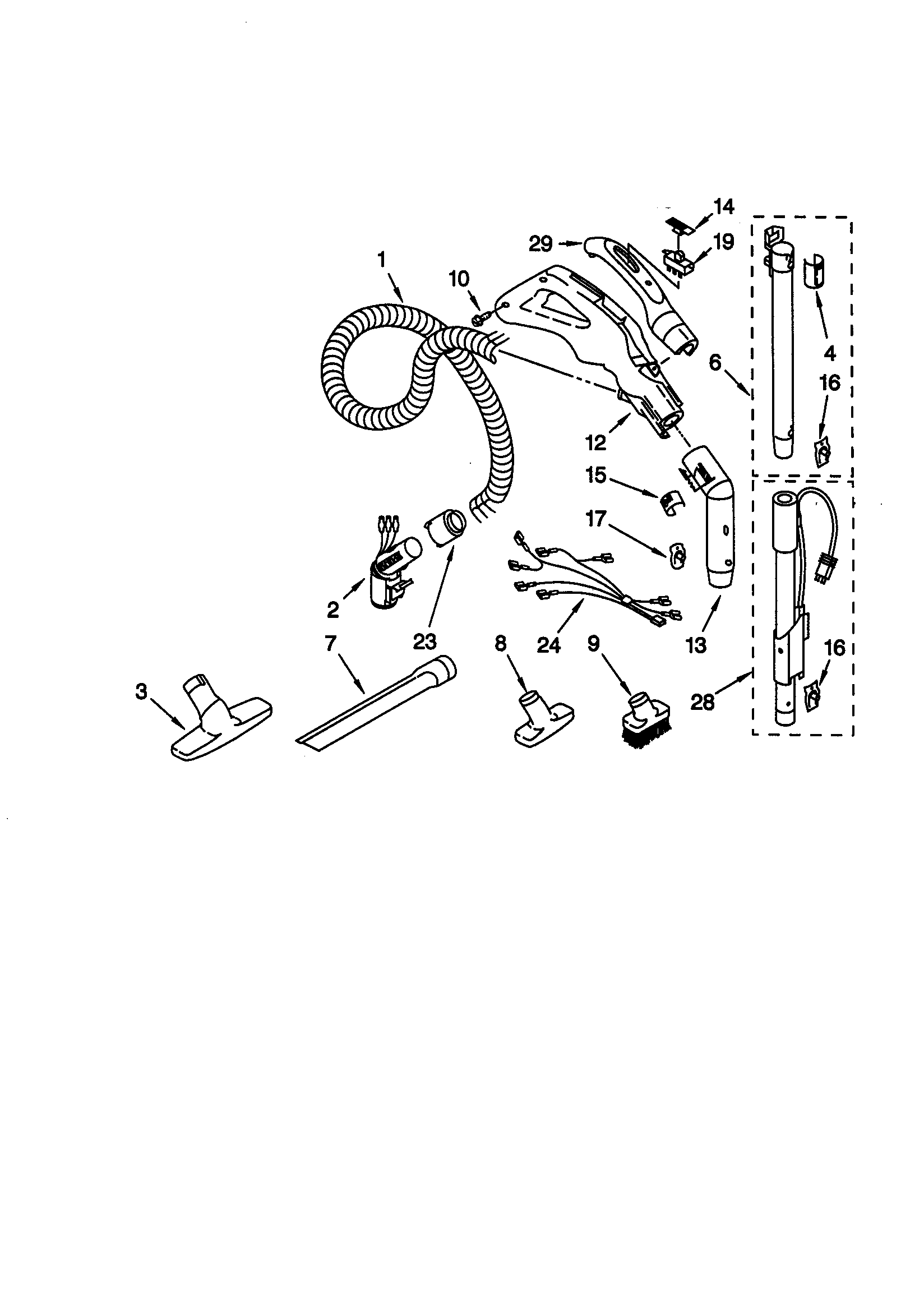 Hose and attachment