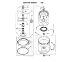 Kenmore 11028872891 agitator/basket/tub diagram